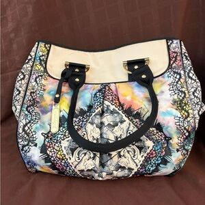 LeSportsac Multicolor Abstract Nylon Tote Shoulder Bag EUC